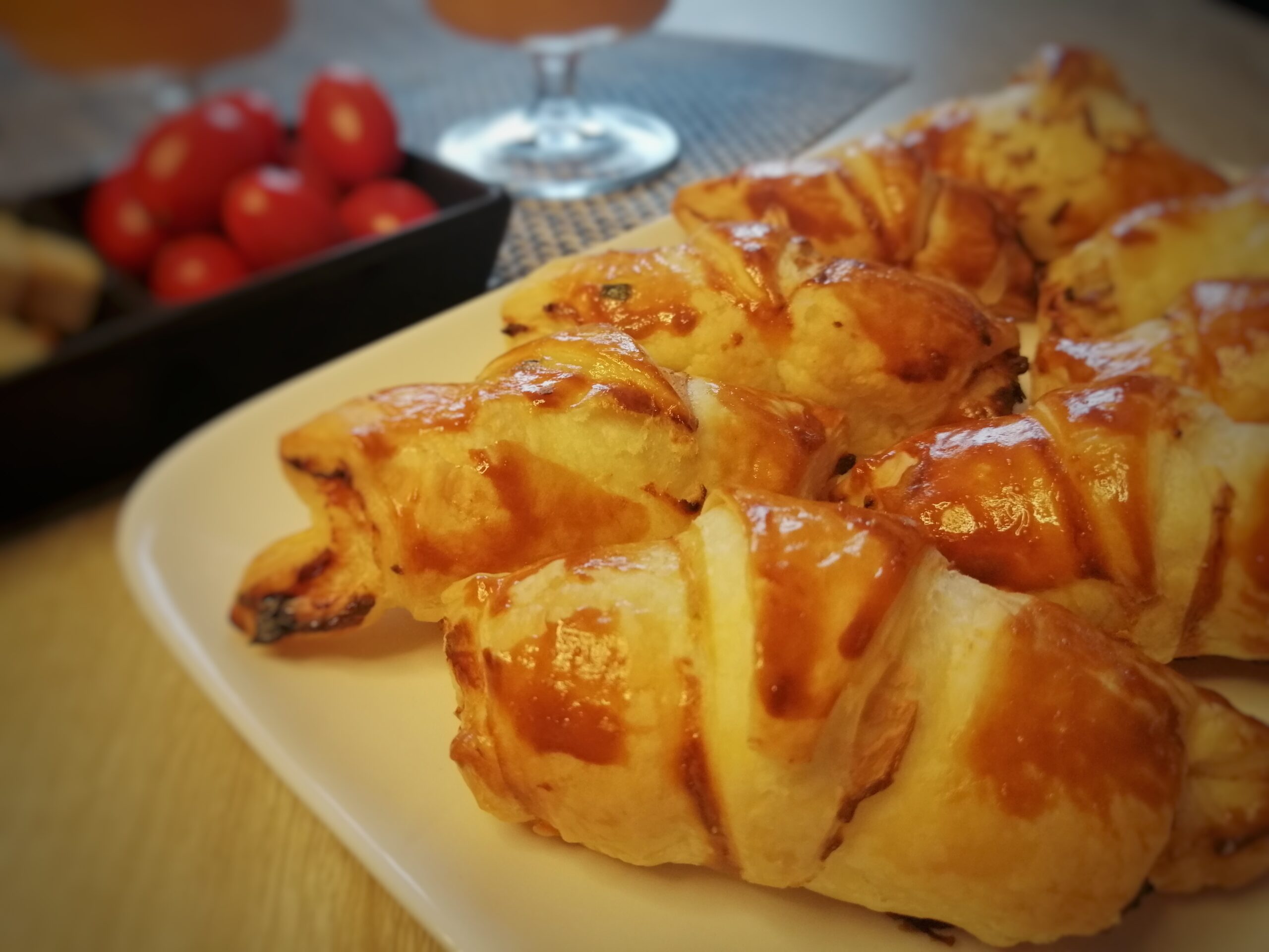 croissant au saumon fumé