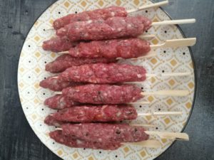 brochette à la viande hachée kefta