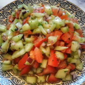 salade de tomate et concombre