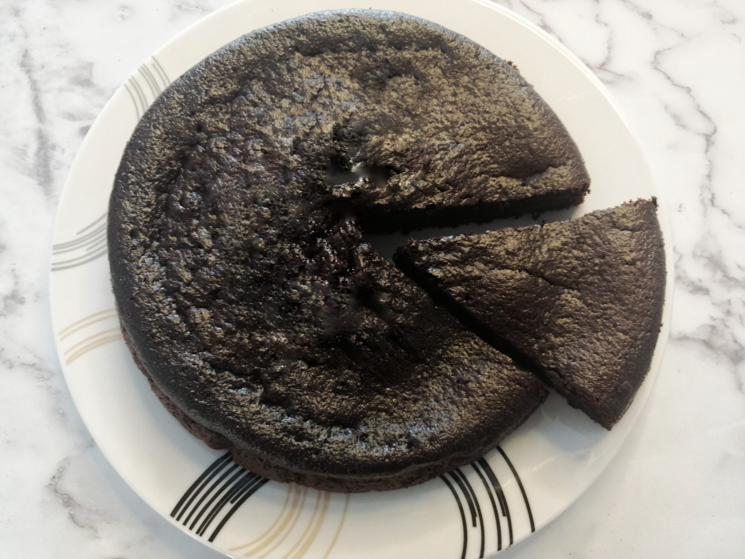 gâteau au chocolat et café