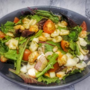 salade calamar crevette vinaigrette au pavot