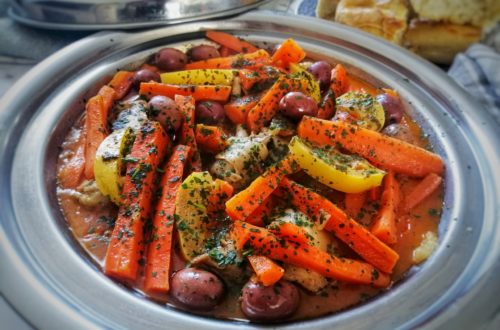 tajine poulet aux olives et carottes