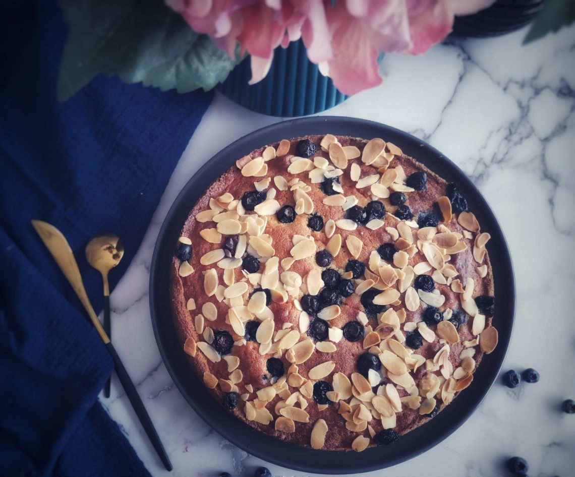 gâteau aux myrtilles